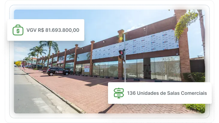 Galeria comercial com diversas salas de alto padrão localizada em Atibaia SP