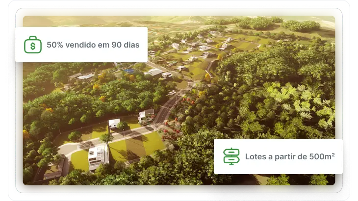 loteamento com uma area verde muito grande em volta
